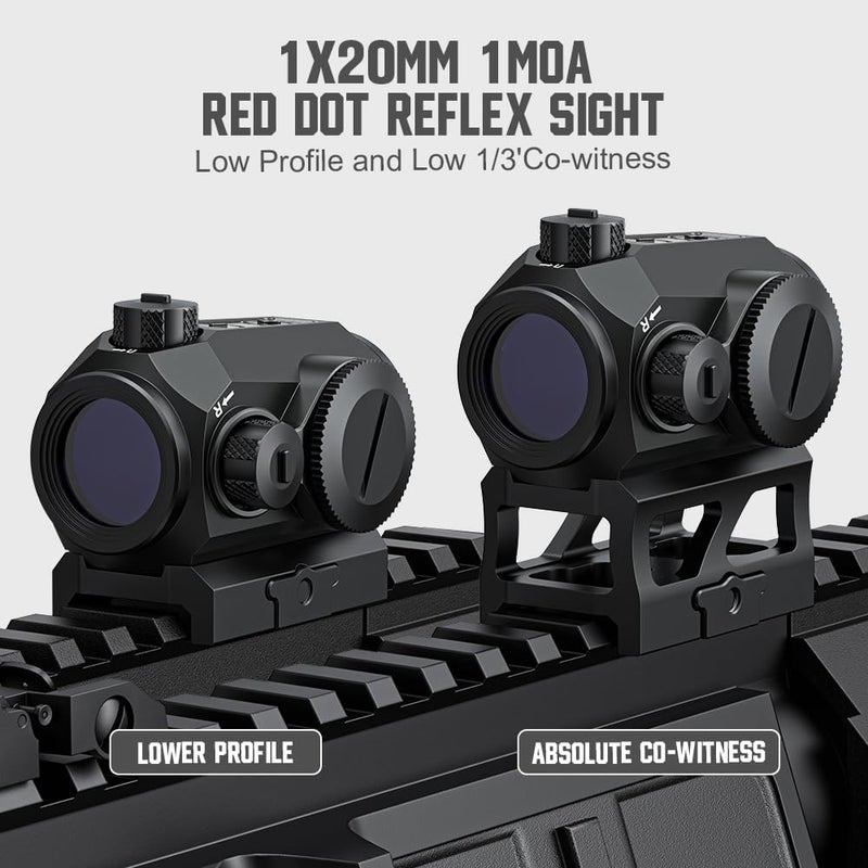 VANTARA 2MOA Red Dot Sight for Rifles - 1x20mm Compact Red dot Optics Durable Clear Vision Aspheric Gun Sight w/Motion Awake Picatinny Mount IPX7 Waterproof & Fog-Resistant, 50,000H Battery Life - Image 2